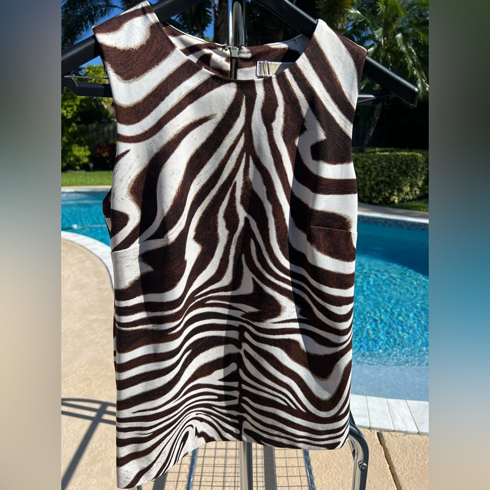 Michael Kors Zebra Print Sleeveless Top - Size M